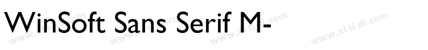 WinSoft Sans Serif M字体转换